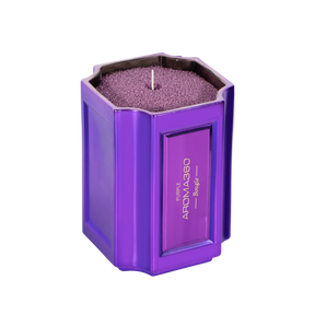 The Bougie Sand Wax Set features a 40oz scented sand wax, 30 candle wicks, and a stunning 33oz recyclable metallic vessel. Available in Blue, Red, Black, Green, and Purple scents, this eco-friendly, refillable candle set offers a sustainable and opulent ambiance.